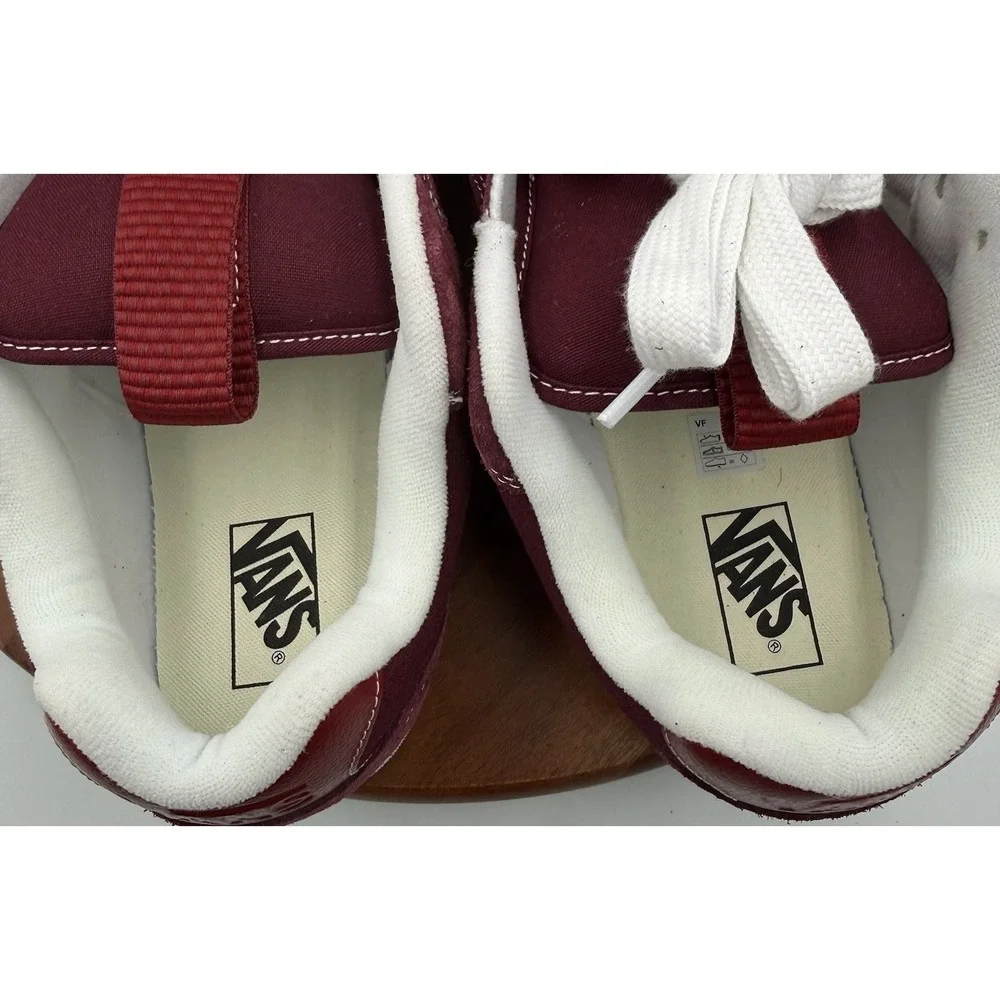 Vans Chukka Push Iconic Shoes Burgandy/White Fat Tongue Unisex Sz M/11.5 -‎ W/13